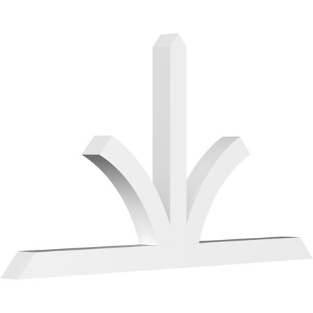 Ekena Millwork Richland Architectural Grade PVC Gable Bracket, 108"W x 58 1/2"H x 6"D x 6"F, 13/12 Pitch GBP108X59X0606RIC00